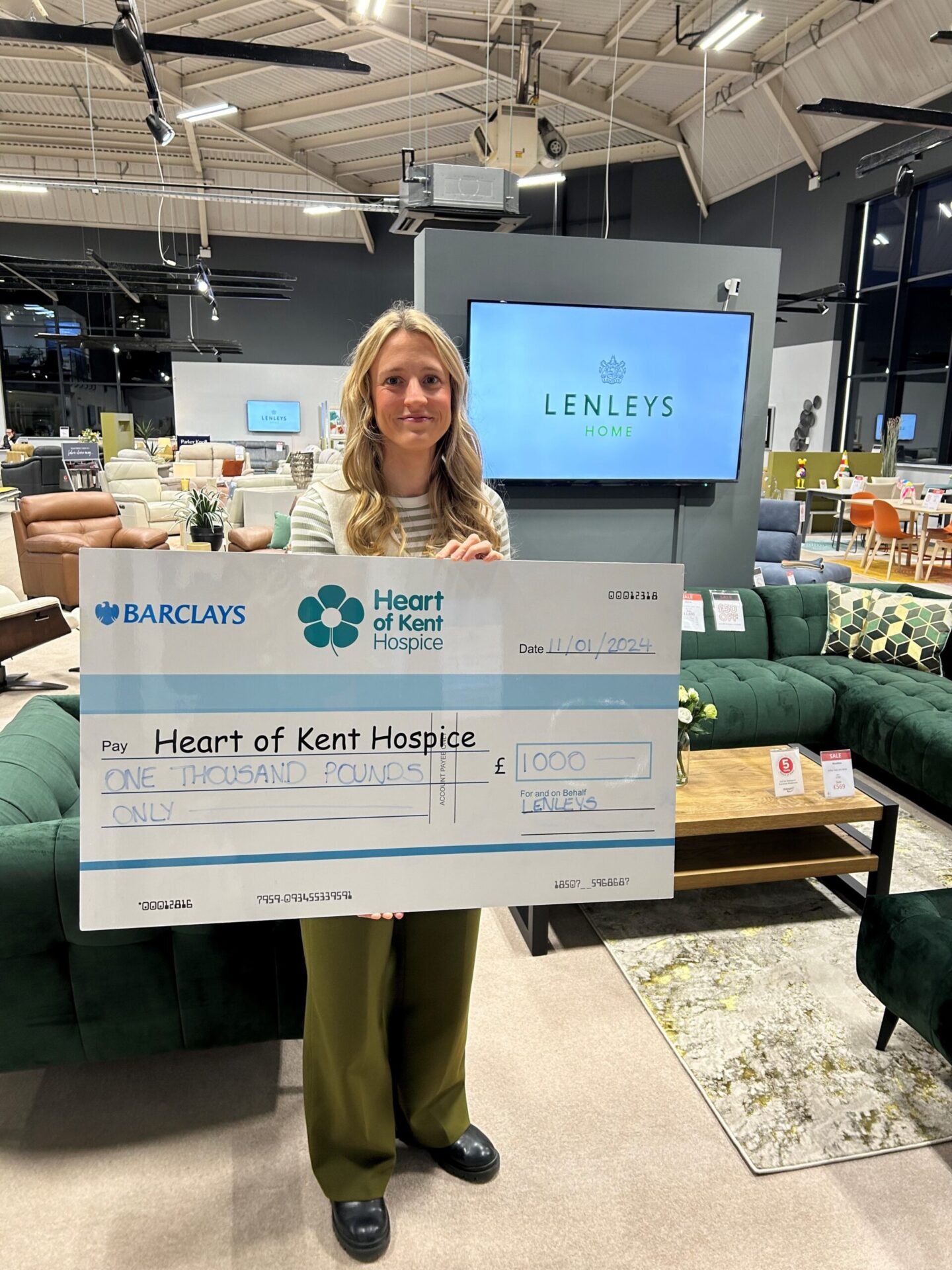 Lenleys £1000 presentation